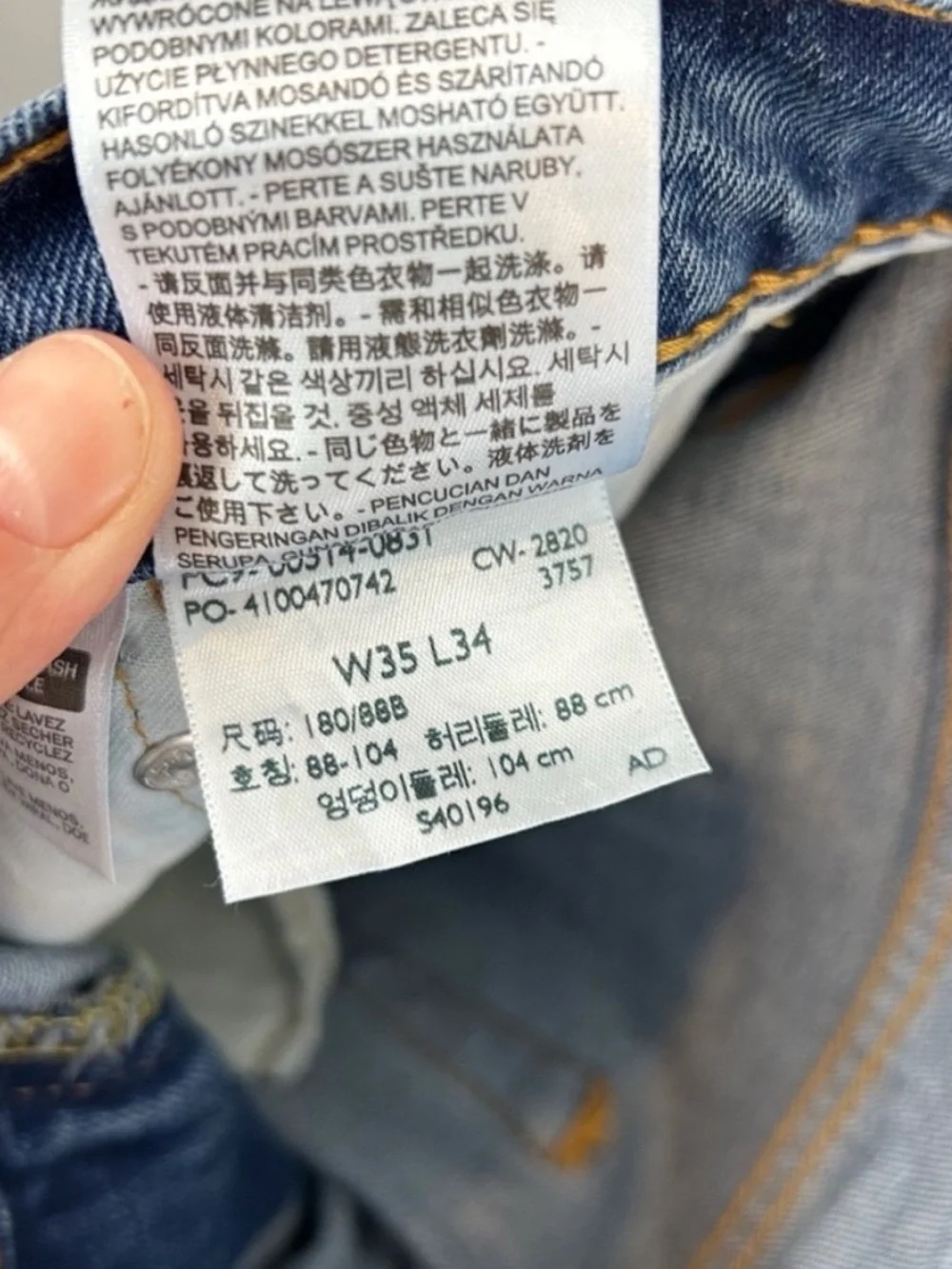 Levi's 514 Straight Fit Jeans Size 35 x 34